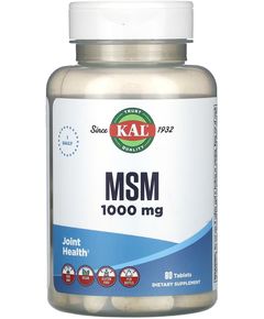 KAL MSM 1000 мг Метилсульфонілметан 80 таблеток