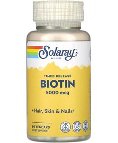 Solaray Біотин 5000 мкг 60 веганських капсул