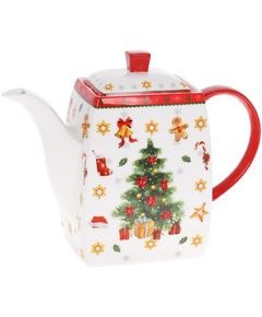 Чайник порцеляновий новорічний Різдвяна Класика 1,25 л
