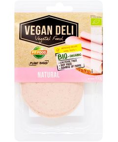 Vegan Deli Ковбаса веганська Натур органічна нарізана слайсами 100 г
