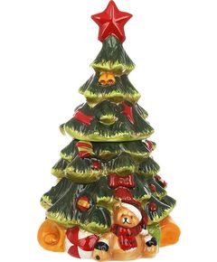 Банка для зберігання новорічна Ялинка Ретро 36 см