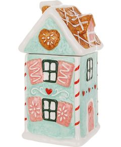 Банка для зберігання новорічна Будиночок Салатовий 1 л