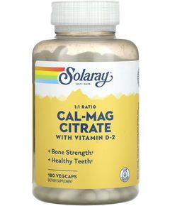 Solaray Кальцій-Магній Цитрат з вітаміном з вітаміном D2 180 капсул