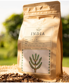 Кава зернова Арабіка Індія регіон Плантейшн АА Чистий Смак 500 г