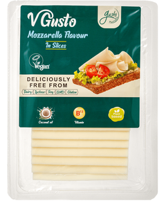 Веганський сир Моцарелла нарізаний слайсами Vgusto 200 г
