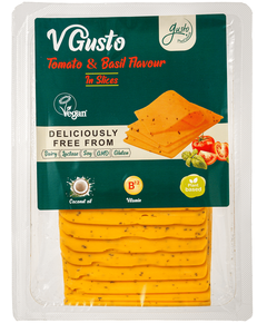 Веганський сир Томат-Базилік нарізаний слайсами Vgusto 200 г