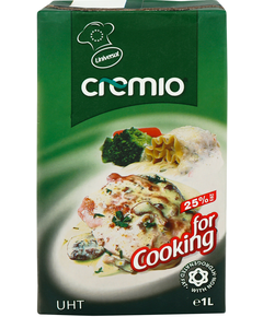 Cremio Вершки рослинні 25% Замінник вершків для готування 1 л