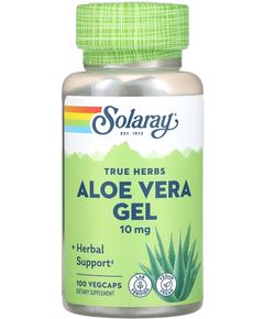 Solaray Aloe Vera Гель Алое Вера 10 мг 100 веганських капсул