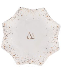 Блюдо для подачі у формі зірки новорічне порцелянове Білосніжна Зима 30 см