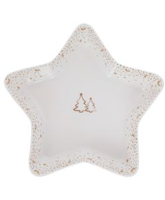 Блюдо для подачі новорічне порцелянове Білосніжна Зима 28 см