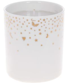 Свічка у порцеляновому стакані новорічна Білосніжна Зима 7,5*8,5см