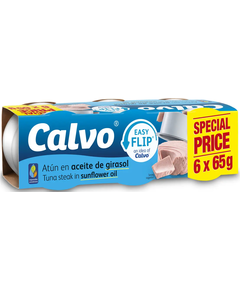 Calvo Тунець в соняшниковій олії упаковка 6шт. 390 г