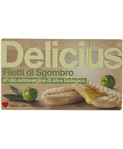 Delicius Скубрія філе в оливковій олії Extra Virgin органічній 90 г