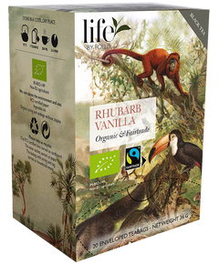 Life by Follis Чай чорний Ревінь-Ваніль органічний пакет 20шт*1,8 г
