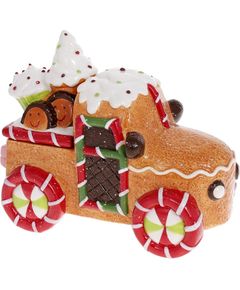 Банка для зберігання керамічна новорічна Пряникова Машинка 1,1 л