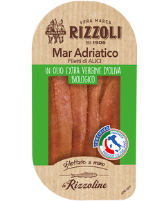Rizzoli Анчоуси в оливковій олії Extra Virgin органічній Філе 40 г