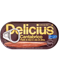 Філе анчоуса Кантабрійсього в оливковій олії Delicius 28 г