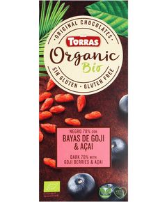 Torras Шоколад чорний 70% Какао Ягоди Годжі-Асаї веганський органічний 100 г