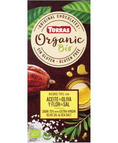 Torras Шоколад чорний 70% Какао Фльор-де-Сель-Оливкова олія веганський органічний 100 г