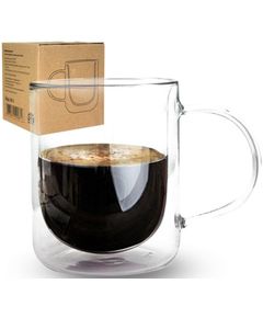 Чашка подвійними стінками скляна Classic 300 мл