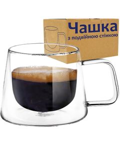 Чашка з подвійними стінками скляна Espresso Modern 200 мл