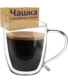 Чашка скляна з подвійними стінками Figures 540 мл Figures