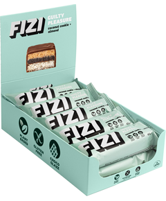 Fizi Батончики шоколадні Guilty Pleasure Кокосове Печиво-Мигдаль веганські без цукру набір 10шт*45 г