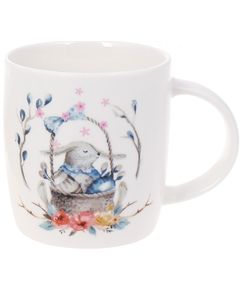 Чашка порцелянова Зайчик в великодньому кошику 350 мл