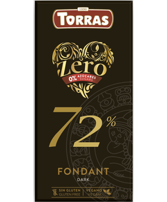 Torras Zero Шоколад без цукру чорний 72% Какао веганський 100 г