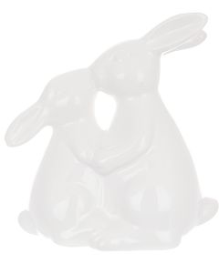 Декор фігурний керамічний Закохані Зайчики 13 см