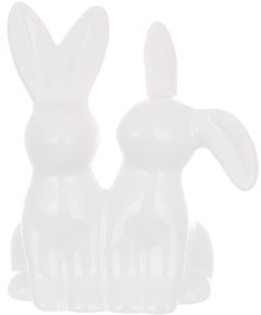 Декор фігурний керамічний Зайчики 11,5 см