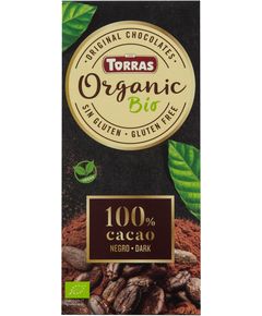 Torras Шоколад чорний 100% какао веганський органічний 100 г