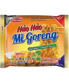 Локшина пшенична Нао-Нао зі смаком Креветки з цибулею Acecook швидкого приготування 76 г