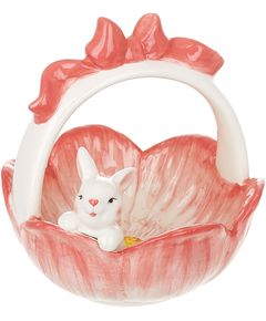 Цукерниця керамічна Пасхальний Кролик з Квіткою рожевою 20 см