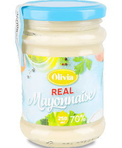 Олівія Майонез Real Mayonnaise 70% 250 мл