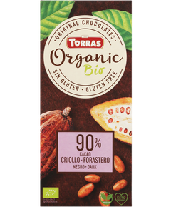 Torras Шоколад чорний 90% какао веганський органічний 100 г