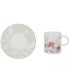 Чашка порцелянова з блюдцем Flower Garden 100 мл