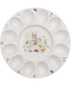Тарілка для 12 яєць порцелянова Весна 26,5 см