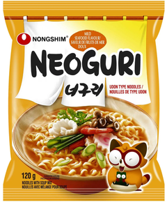 Локшина Рамьон Ногурі пшенична зі смаком морепродуктів середньогостра Nongshim швидкого приготування 120 г