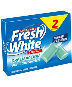 Жувальна гумка без цукру М'ята-Лакриця Green Action Serra 28 г