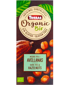 Torras Шоколад чорний 70% Какао-Фундук веганський органічний 100 г