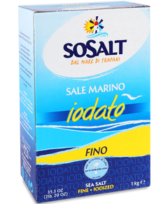 Сіль морська дрібна йодована SoSalt 1 кг