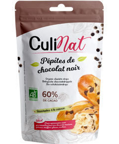 Кондитерський шоколад чорний у дропсах 60% какао органічний Culinat 100 г