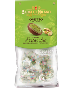Цукерки шоколадні з молочного шоколаду з фісташковою начинкою Великодні Яйця Baratti & Milano 200 г