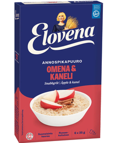 Каша вівсяна Яблуко-Кориця Elovena порційна 6шт*35 г