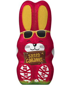 Шоколадна фігура з молочного шоколаду з хрумкими кріспами та солоною карамеллю Великодній Зайчик KitKat 85 г