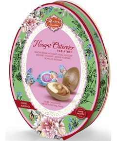 Цукерки шоколадні з молочного шоколаду з нугою Великодні Яйця Reber 7шт 140 г