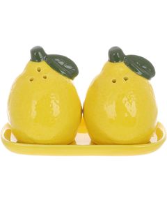 Набір для спецій на підставці Солонка та Перечниця Сицилійські Лимони 8 см