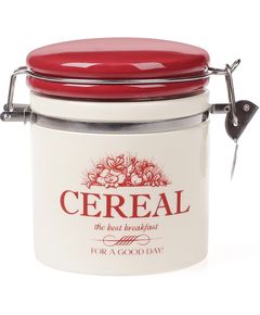 Банка керамічна з металевим зажимом для зберігання крупи English Home 480 мл