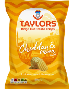 Taylors Чіпси картопляні рифлені Сир Чеддер-Цибуля 150 г